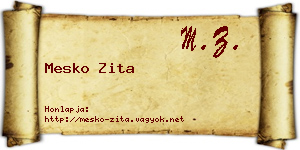 Mesko Zita névjegykártya
